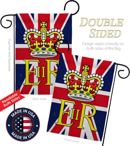 Miniatura 3 de Bandera de jardín Elizabeth Reginal II – Juego de colgador para buzón de correo Sweet Life Sympathy Remembrance Memorial Bereavement Love Support