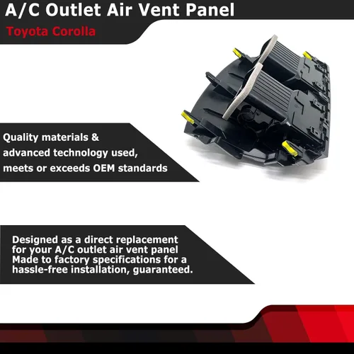 Miniatura 2 de FEXON Panel de ventilación de aire para salpicadero central A/C Compatible con Toyota Corolla 2008 2009 2010 2012 2013 Reemplaza 55663-02060