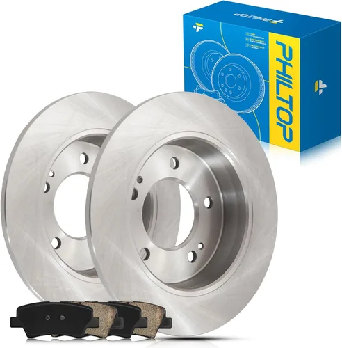 Miniatura 47 de PHILTOP Juego de rotores de freno de disco trasero y pastillas de freno de cerámica para Nissan 2002-2023 Altima, Nissan 2007-2019 Sentra, Nissan