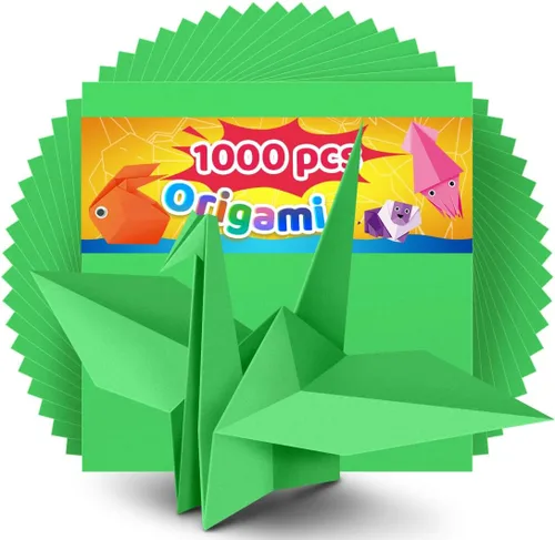 Miniatura 9 de IOOLEEM Papel de origami, 200 hojas, papel de origami negro, cuadrado de 6 pulgadas, papel de color de doble cara.