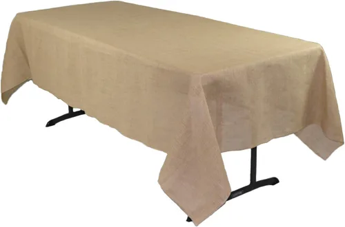 Miniatura 7 de Your Chair Covers - Mantel redondo de yute rústico de yute natural de 72 pulgadas para bodas, fiestas, cocina, hogar, comedor