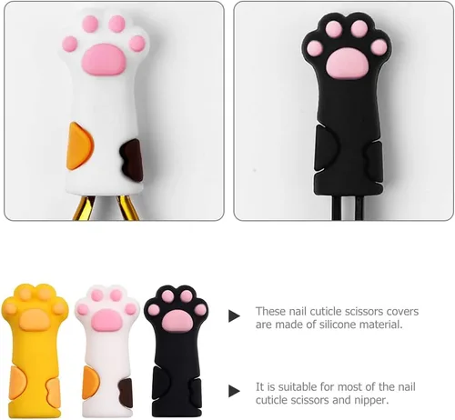 Miniatura 4 de FOMIYES 9 piezas de tijeras de piel muerta estuche protector de uñas tijeras pinzas para uñas protector de uñas pinzas de cutícula cubre cutícula