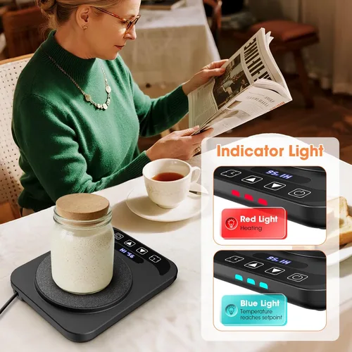 Miniatura 6 de Calentador básico de masa madre, control preciso de termostato de 1 ° F (70-100 °F), tapete de calentamiento de masa madre, calentamiento Negro
