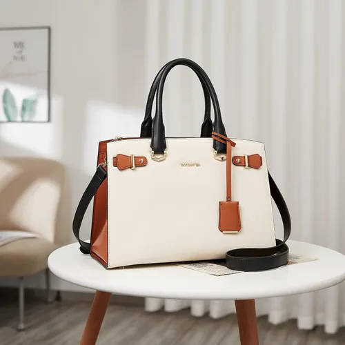 Miniatura 2 de BOSTANTEN Bolso de cuero para mujer, bolso de diseñador con asa superior, bolso cruzado, Bolsas colgantes de cuero para mujer