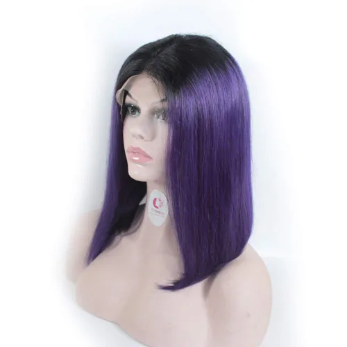 Miniatura 6 de Pelucas de cabello humano rizado rizado de 13 x 4 pulgadas con encaje frontal de oreja a oreja para mujeres, 1B, 8 pulgadas, corto, sin pegamento