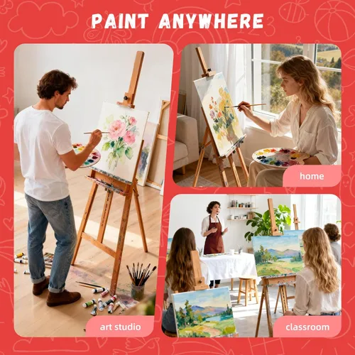 Miniatura 2 de Simetufy Paquete de 42 Tableros de Lienzo Planos para Pintura de 11 x 14 pulgadas - Paneles de Lienzo 100% Algodón Imprimados con Gesso Libres