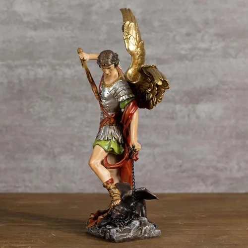 Miniatura 9 de BC - Estatua de San Miguel católico, figura de arcángel de 12 pulgadas de alto, protector de los fieles, decoración católica del hogar, escultura