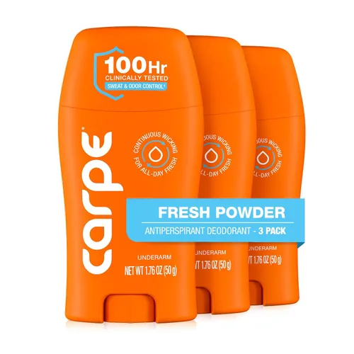 Miniatura 23 de Carpe Desodorante antitranspirante para axilas, antitranspirante extra fuerte para hombres con control de sudor de 100 horas, desodorante