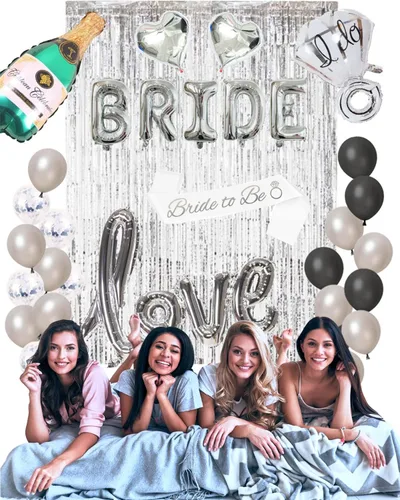 Miniatura 3 de Bachelorettesy Kit de decoración de despedida de soltera de 28 piezas para novia, decoración de despedida de soltera, fiesta de compromiso, globos