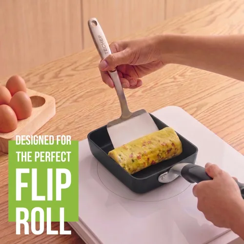Miniatura 3 de TECHEF – Molde para tortilla de huevo japonés, Tamagoyaki, sartén antiadherente, libre de PFOA, apto para lavavajillas, listo para inducción, Negro