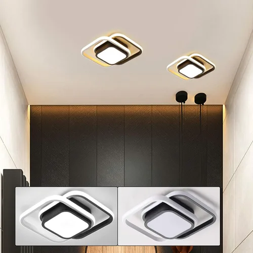 Miniatura 2 de TFCFL Lámpara de techo LED cuadrada de 10 pulgadas, lámpara de techo moderna de 21 W, luces de pasillo, accesorios de iluminación, pantalla acrílica
