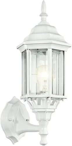 Kichler Chesapeake - Lámpara de pared para exteriores de 17 pulgadas en color blanco, 1 luz exterior para porche, aplique de pared costero con