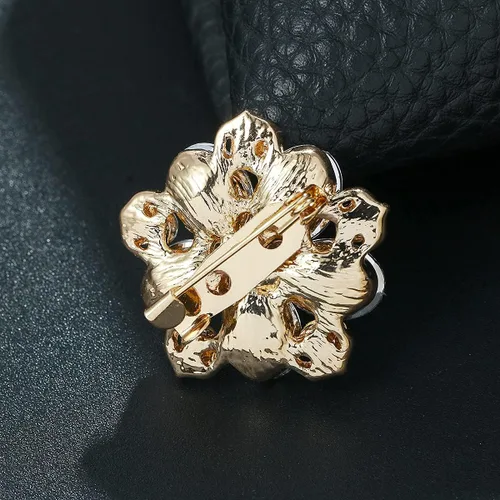 Miniatura 5 de Lote de 12 piezas de broche de flores de diamantes de imitación de cristal surtido para mujeres, kit de ramo de boda nupcial DIY