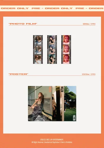 Miniatura 6 de JIHYO TWICE - ZONE (1er mini álbum) CD+Beneficio de preventa+Póster plegado (Y ver, 1 póster plegado)