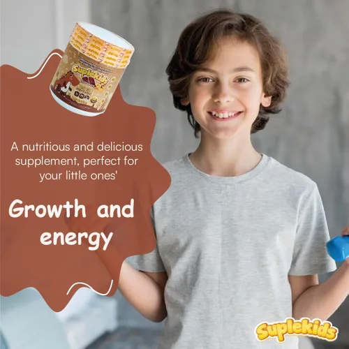 Miniatura 3 de Batido de proteínas para niños - Sabor a chocolate - Proteína en polvo para niños - Crecimiento y desarrollo saludables - Apoyo al aumento