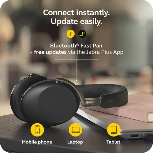 Miniatura 11 de Jabra Evolve3 85 - Auriculares inalámbricos Bluetooth con micrófono para el trabajo, USB-A, tecnología de llamada de voz AI, cancelación activa