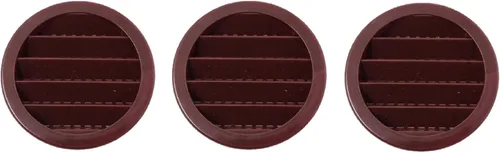 Miniatura 5 de 2.5 "rejilla redonda de plástico Soffit rejilla de ventilación de aire para reptiles cubierta (6, marrón)