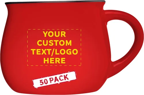 Miniatura 8 de Juego de 10 tazas de café glaseadas personalizadas para fogata, 12 onzas, paquete personalizado a granel, perfectas para café, té, expreso, cacao