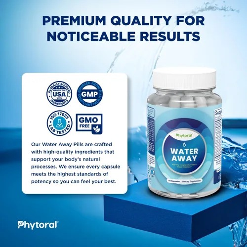 Miniatura 5 de Tevare - Píldoras de agua diurética prémium con vitamina B-6, cloruro de potasio y raíz de diente de león; suplemento alimenticio puro y natural