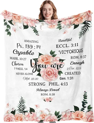 kituzol Regalos cristianos para mujeres, regalos religiosos, regalos católicos, regalos inspiradores, manta de regalos espirituales de Navidad de