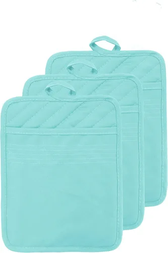 Miniatura 41 de Soporte para olla de horno con bolsillo, de algodón, resistente al calor, para cocina, almohadilla caliente, guantes de horno para cocinar y Gris