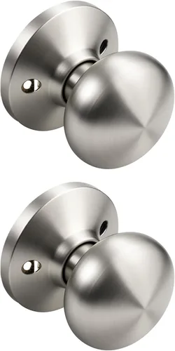 Miniatura 27 de KNOBWELL Paquete de 8 pomos de puerta de privacidad para baño y dormitorio, pomo de puerta negro mate con cerradura, cerradura de manija de puerta