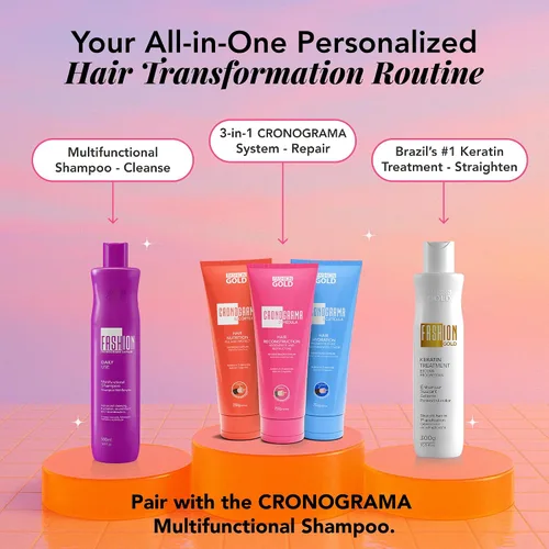 Miniatura 7 de FASHION GOLD Cronograma Capilar, VIRAL 3-SEGUND HAIR FIX, mascarilla capilar para cabello dañado, tratamiento para cabello Seco y Maltratado