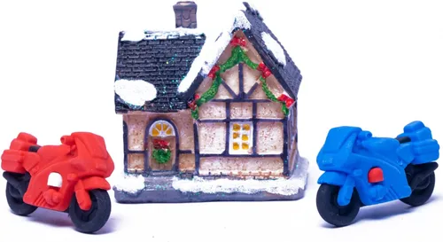 Miniatura 7 de RONDURE Lindos borradores para niños, 14 borradores divertidos para automóvil, vehículo, motocicleta, mezcla, rompecabezas