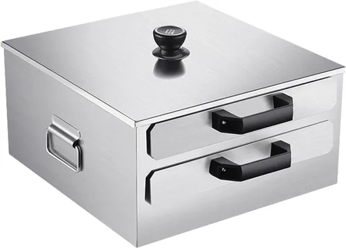AIZYR Máquina de rollos de fideos de arroz, vaporizador de rollo de arroz chino de 2 capas, vaporizador al vapor 304 al vapor horno inoxidable