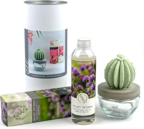 Miniatura 14 de Barril Cactus Cerámica Difusor de Fragancia Combo 6.8 fl oz Hermoso