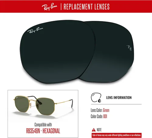 Miniatura 3 de Ray-Ban Original HEXAGONAL RB3548N Replacement Lenses+BUNDLE with ACCESSORY EYEWEAR KIT