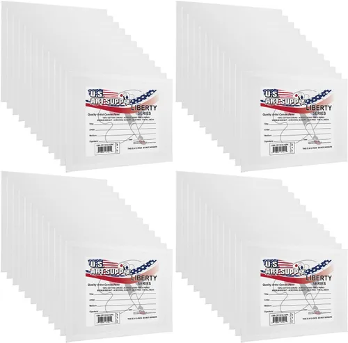 Miniatura 20 de U.S. Art Supply Paneles de lienzo artístico de 16 x 20 pulgadas, paquete de 4 lienzos de algodón pesado de 8 onzas sin ácidos para pintar acrílicos