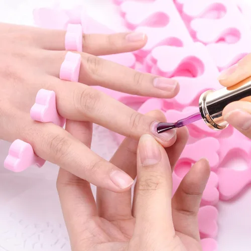 Miniatura 2 de Emivery 50 separadores de uñas rosadas para manicura y pedicura para mujeres y niñas