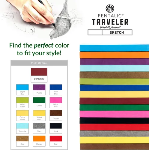 Miniatura 7 de Cuaderno de bocetos Travelers Dot Grid Pentalic Art, libre de ácidos