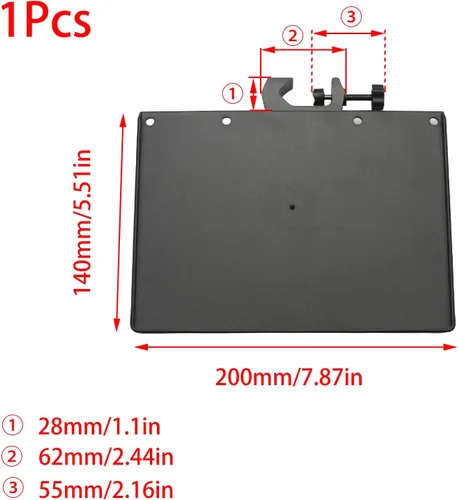 Miniatura 2 de Lilaly Bandeja de soporte de micrófono de 7.9 x 5.5 pulgadas, estante de abrazadera, soporte de bandeja, soporte para micrófono, estante