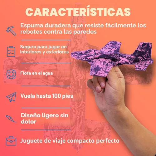 Miniatura 4 de Aviones de espuma para niños, los mejores juguetes para niñas de 4 años en adelante, juguete atractivo para regalos de cumpleaños de niñas de 7