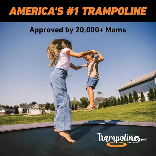 Miniatura 2 de Avyna Trampolín redondo en el suelo de alta calidad, 15 pies, 14 pies y 12 pies - Trampolín al aire libre para niños y adultos con características