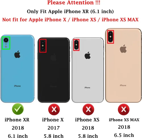 Miniatura 2 de Funda para iPhone XR: funda protectora de doble capa resistente para teléfono celular, a prueba de golpes, resistente, con protector de pantalla