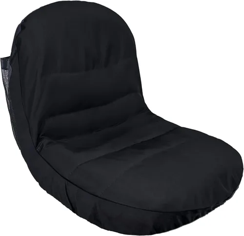 Miniatura 8 de Funda negra para asiento de tractor para cortacésped Kubota Craftsman Husqvarna John Deere Cub Cadet resistente al agua, acolchada y cómoda, se