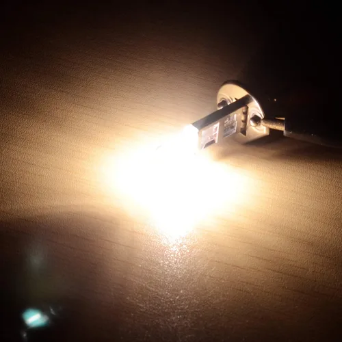 Miniatura 4 de WinPower Bombilla halógena H1 para faros delanteros, luz blanca cálida súper brillante de 55 W 4300 K, luz antiniebla de haz alto y bajo, lámpara