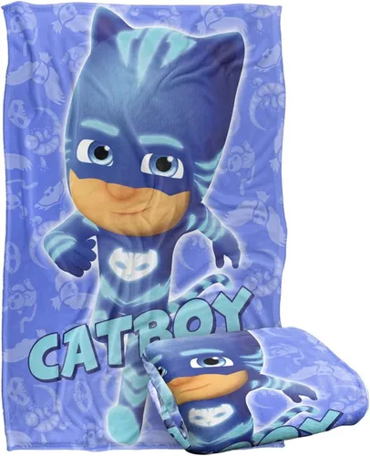 Miniatura 2 de LOGOVISION PJ Masks - Manta de personaje Catboy para niños, manta sedosa al tacto, 36 x 58 pulgadas
