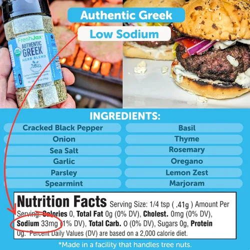 Miniatura 2 de FreshJax Auténtico condimento griego – 3.2 onzas Mezcla de hierbas mediterráneas para pollo, cordero, mariscos, giroscopios, verduras Perfecto