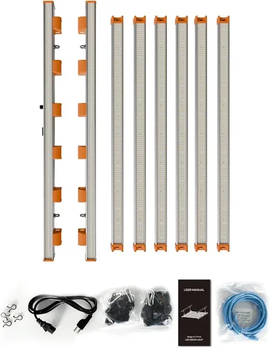 Miniatura 9 de Luz de crecimiento, luces LED modulares de 720 W para plantas de interior, espectro completo, semillas, semilleros, vegetales, escalables