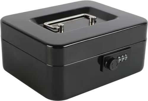 Miniatura 13 de xydled Caja fuerte grande de acero con cerradura con bandeja extraíble para monedas y cerradura de llave, 9.84"x 7.87"x 3.54" pulgadas, azul