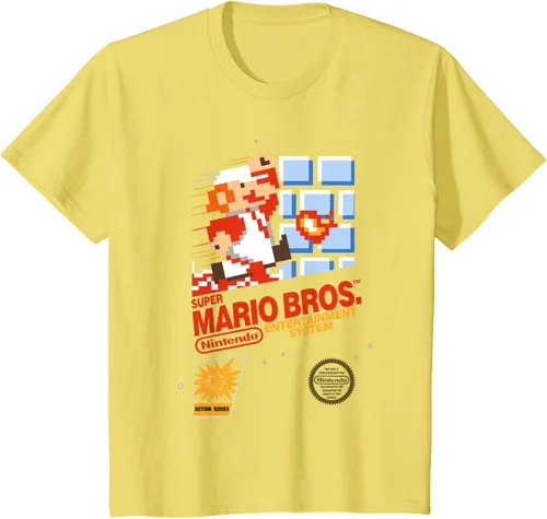 Miniatura 3 de Super Mario Dashin - Camiseta gráfica de acción, ajuste clásico, cuello redondo, color negro