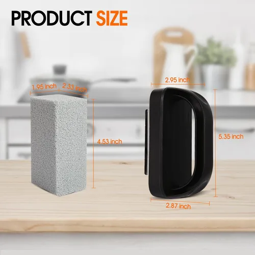 Miniatura 2 de Limpiador de parrilla, bloque de ladrillos de limpieza de plancha, ladrillos de limpieza de piedra resistente, piedra pómez de limpieza de parte