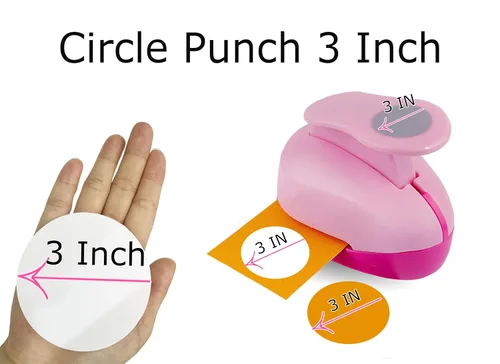 Miniatura 9 de Perforadora Circular de 3 Pulgadas para Manualidades - Perforadora de Papel de Agujero Rosa Extra Grande de 75mm Círculo Redondo para Cartulina