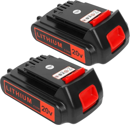 KINGTIANLE Paquete de 2 baterías de iones de litio de 4000 mAh 20 V batería de reemplazo para Black and Decker 20 voltios máx. Batería LBXR20 LB20