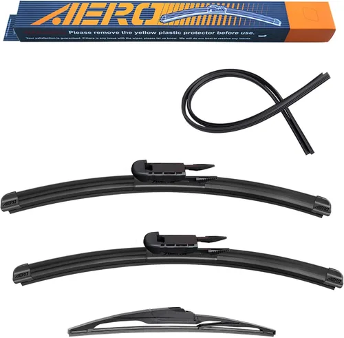 Miniatura 16 de AERO Avenger - Limpiaparabrisas prémium de 26 pulgadas + 19 pulgadas para todas las estaciones con repuestos de goma adicionales, repuesto