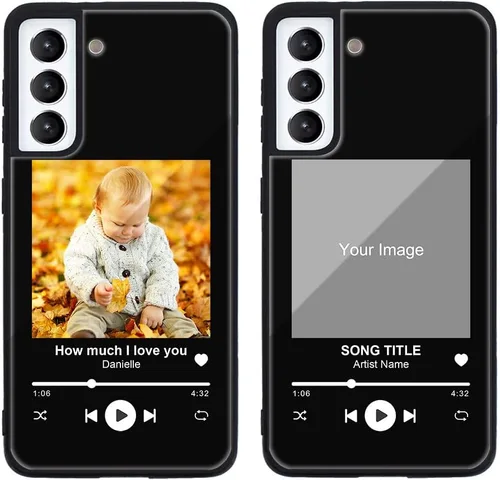 Miniatura 339 de Funda de teléfono personalizada para Samsung Galaxy S22+ / S22 Plus 5G, funda de TPU suave de vidrio templado antiarañazos personalizada con foto